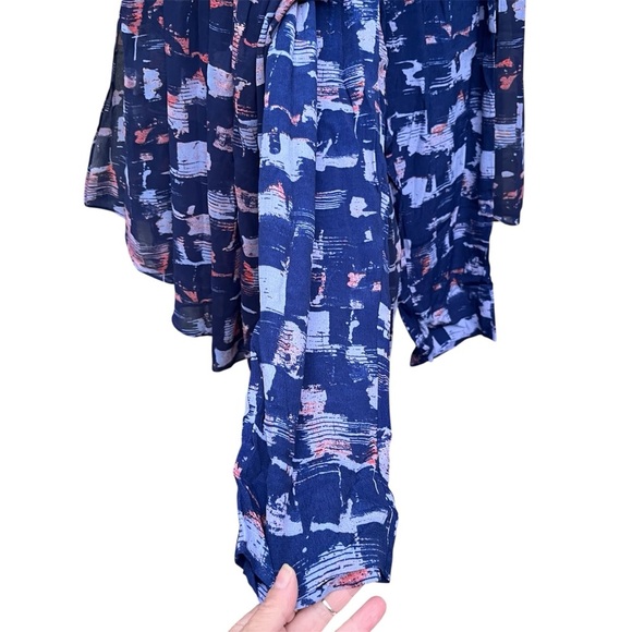 Anthropologie HD in Paris Multi Color Skirted Pant Abstract Waterfront Sz 2 - Picture 4 of 8